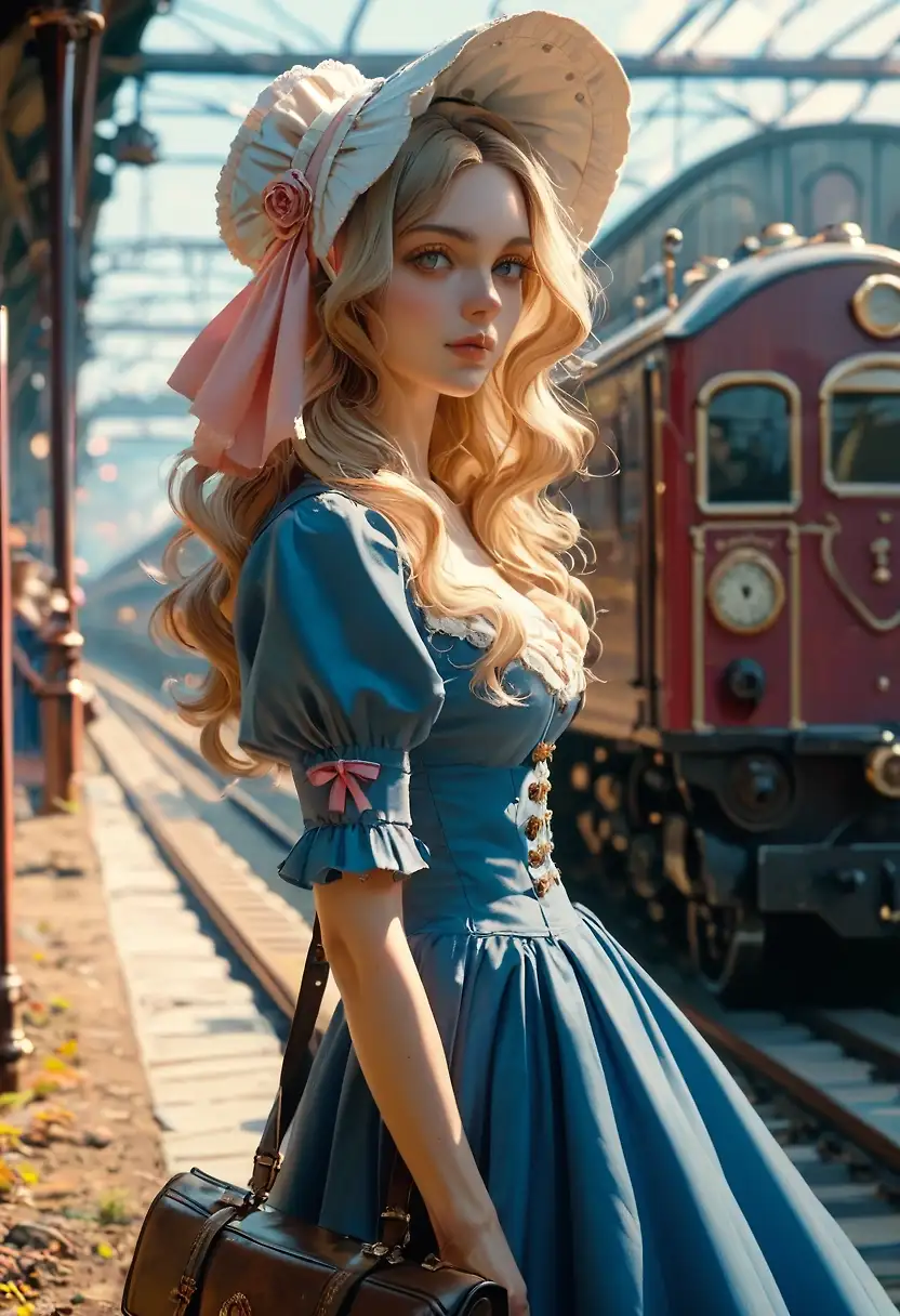 AI art "Old train stations"