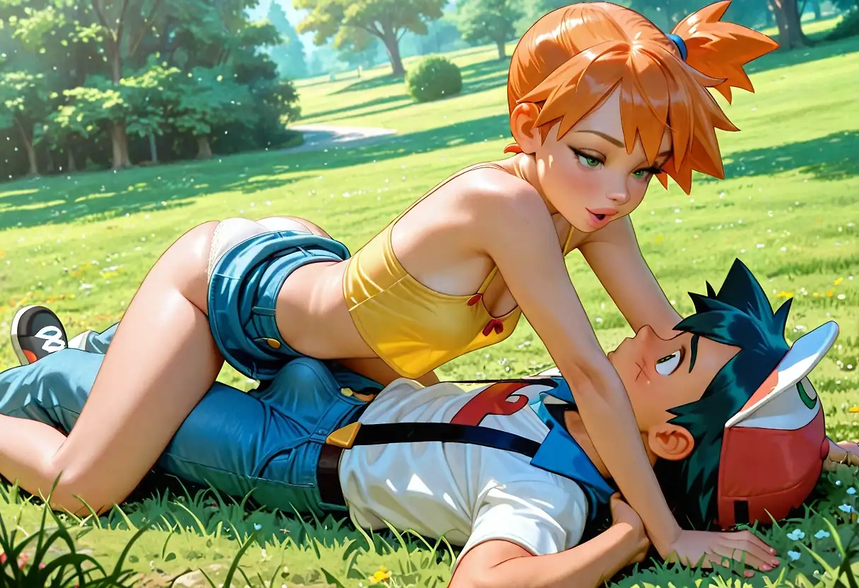 AI art 'Ash and Misty go to the park'