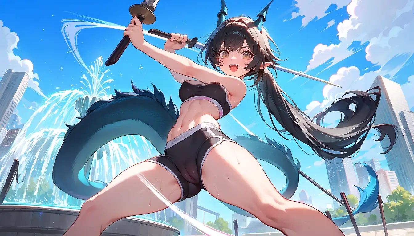 AI art 'Training in Wuling, Chen Qianyu (Arknights Endfield)'