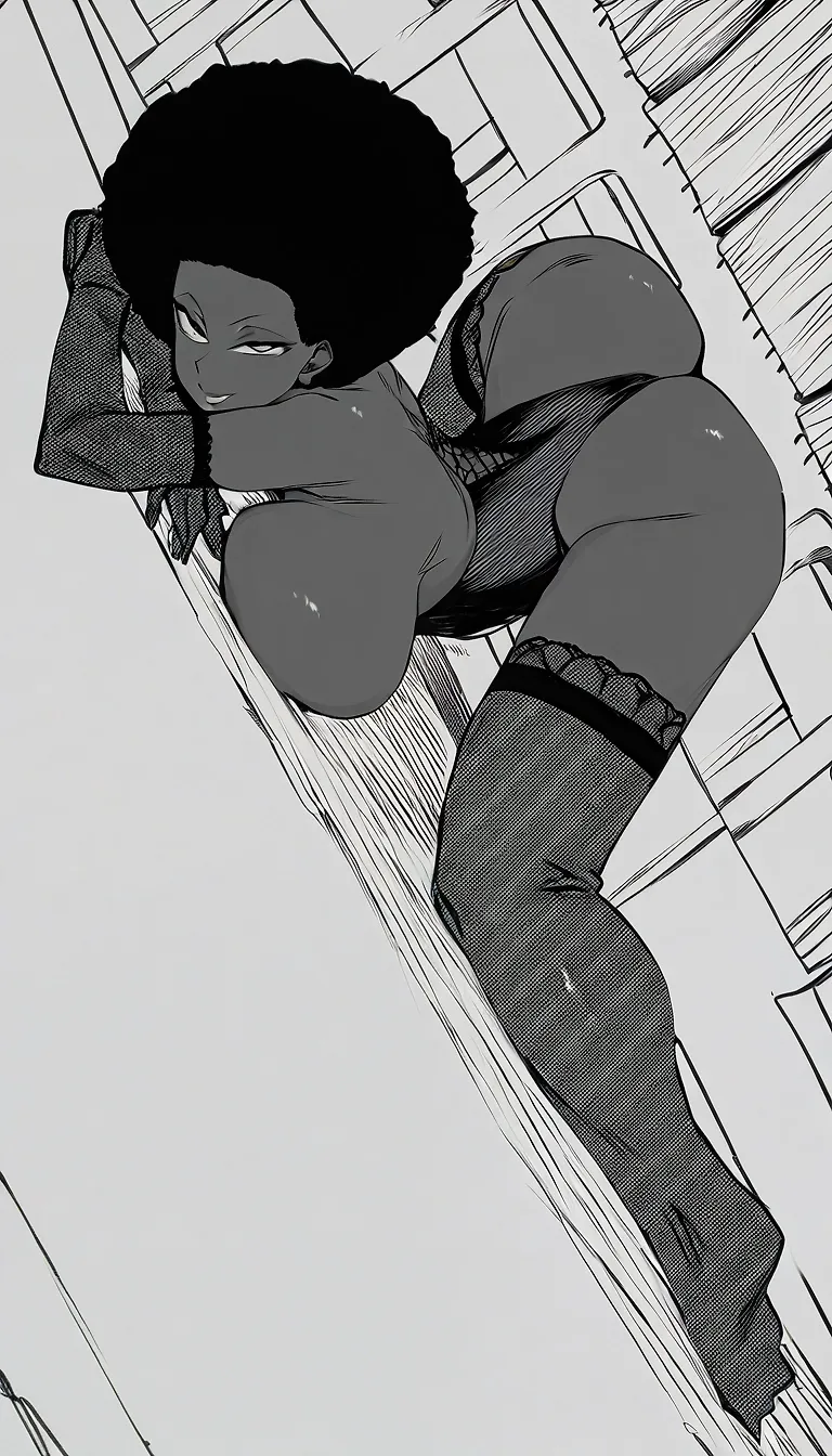 AI art "Vintage Afro Woman"