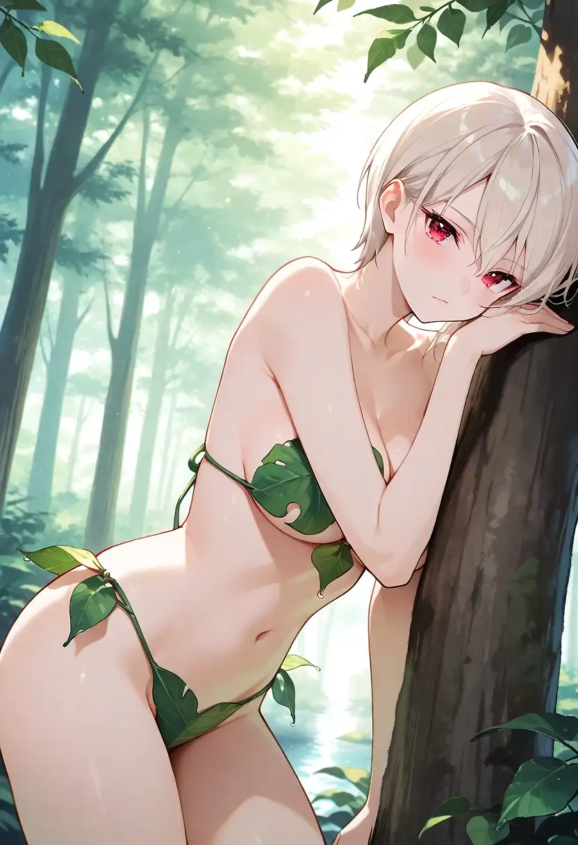AI art 'Forest living girls'