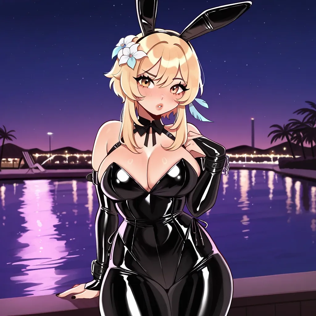 AI art "Bunnysuit Lumine"