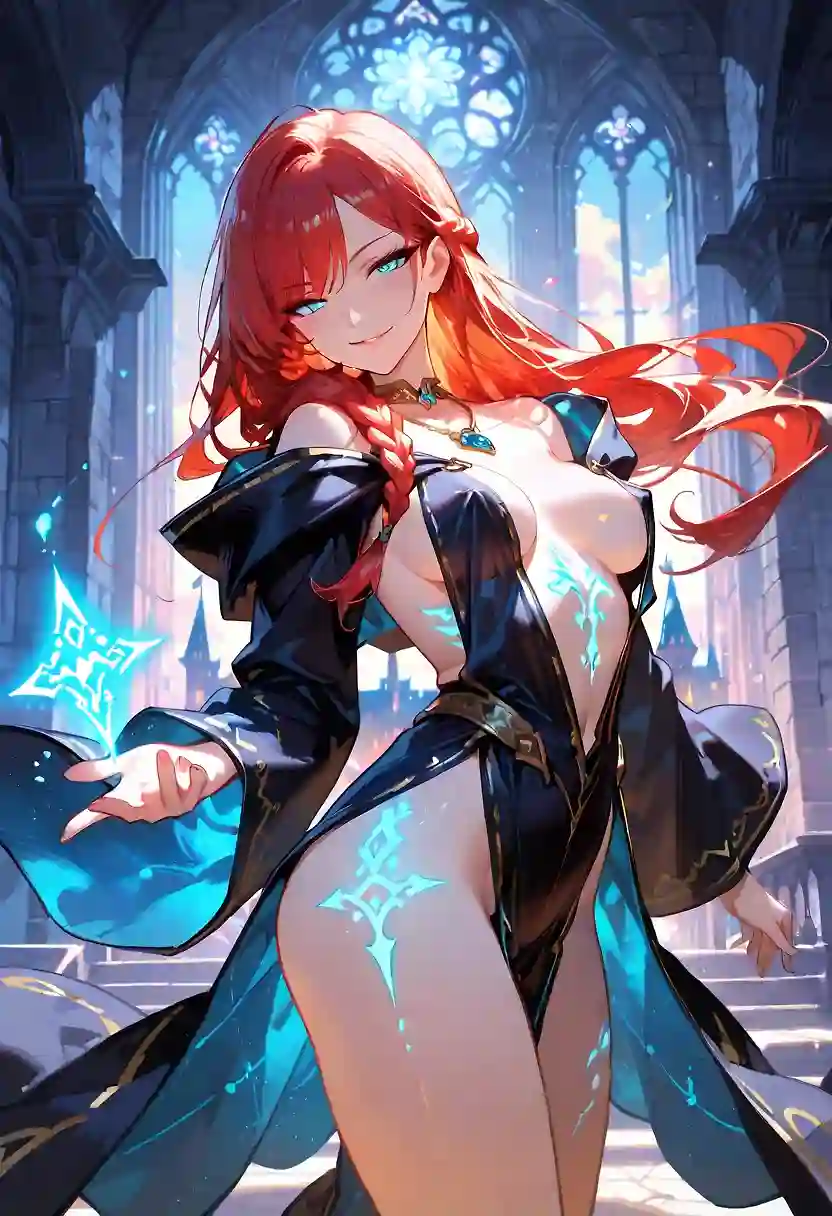 AI art "Red M magician"