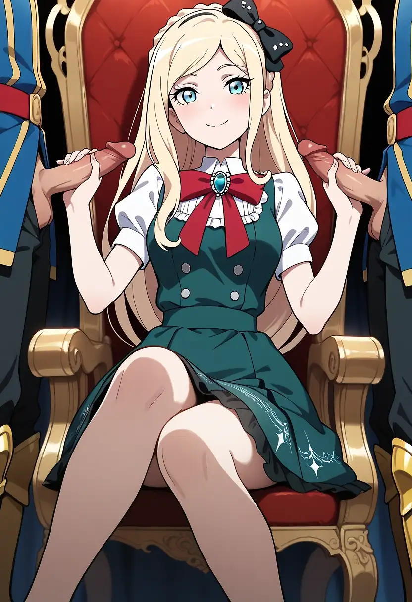 AI art "Sonia helping out her guards"