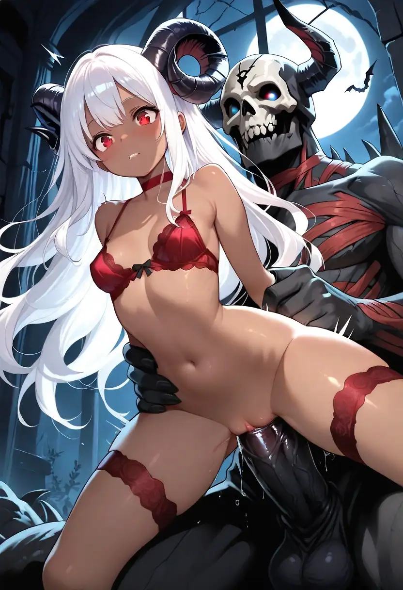 AI art 'Luma-Demon Army 2' with user description 'Our favorite succubus is at it again. Commanding an army of demons is difficult. Any slip up and they will rampage, and never respect you again. Instead, Luma lets them “slip” inside of her. By doing so, she has become the most loved and respected demon general.
This demon is one of her most powerful subordinates, she really enjoys his strength and determination. Also, undead demons can fuck her for HOURS. Again, no complaints on Luma’s behalf.'