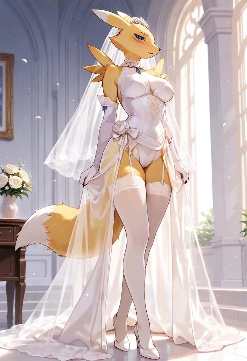 AI art "Your bride, Renamon"