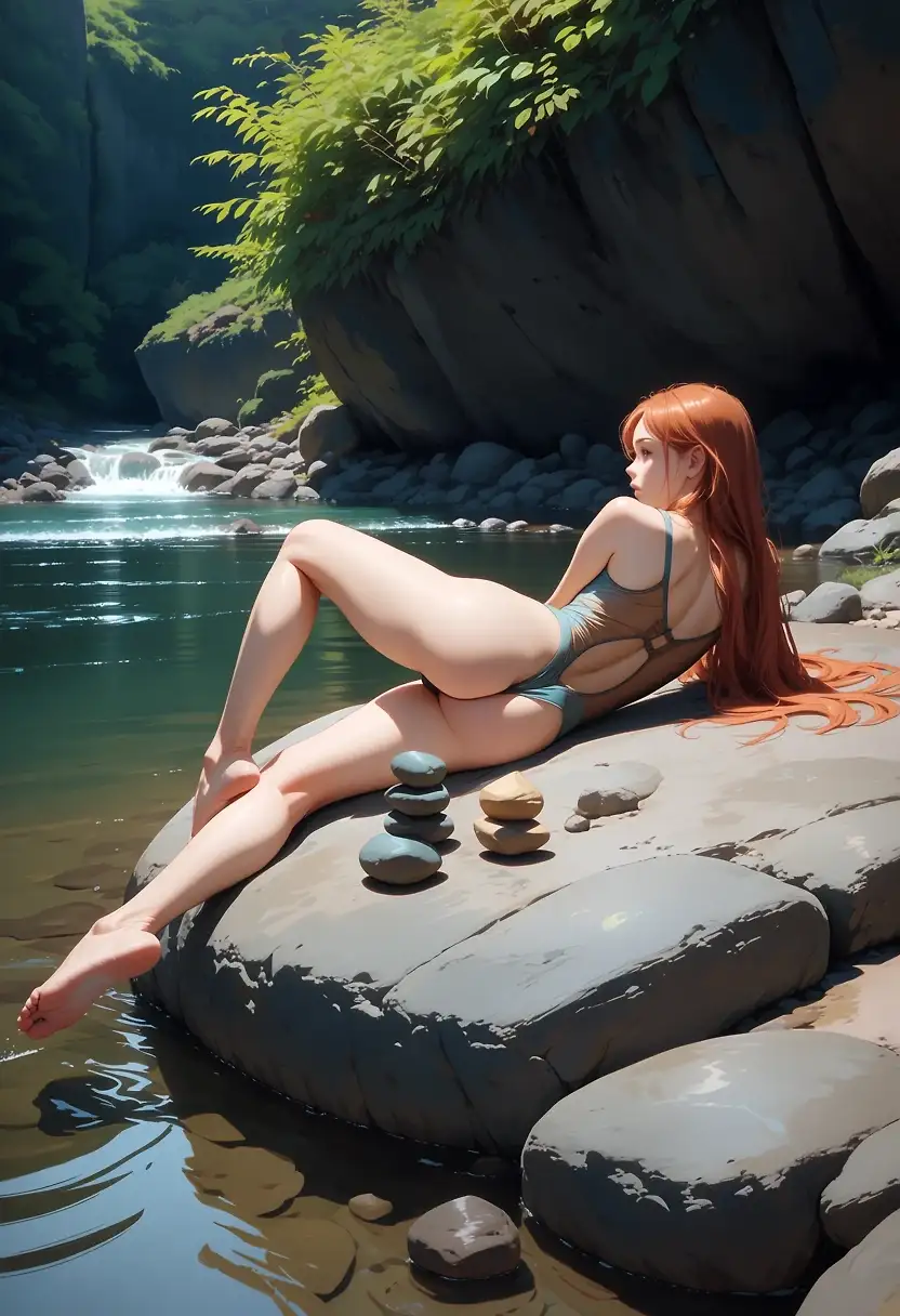 AI art 'Red M Chill'
