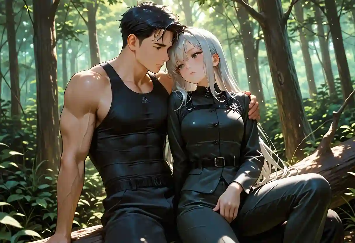 AI art "Making love in the forest"