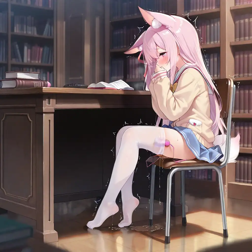 AI art "Remember, be quiet in library..."