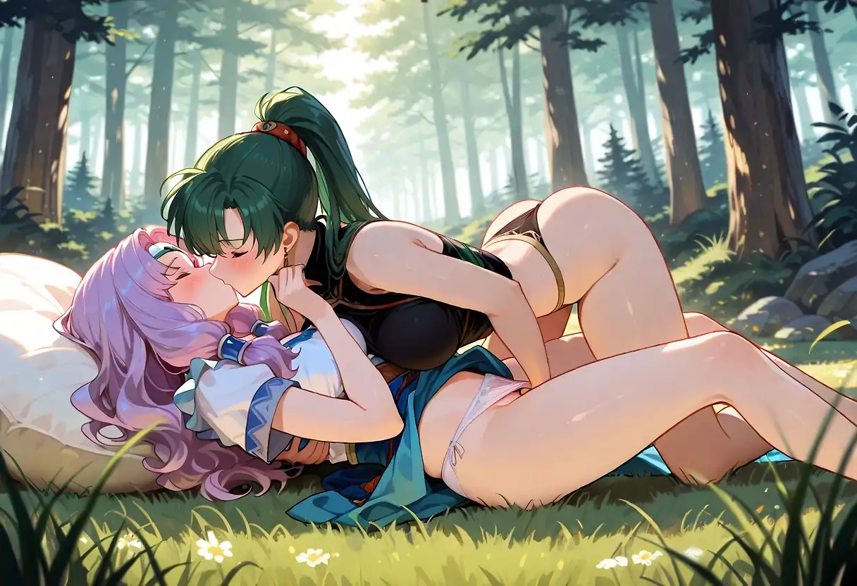AI art "Lyn and Florina: Catching Up To Do"