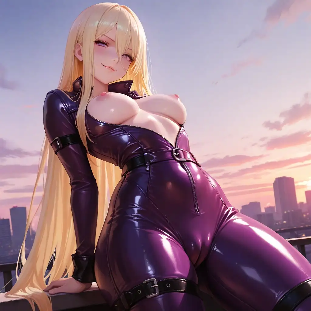 AI art "Flashing my boobs!"