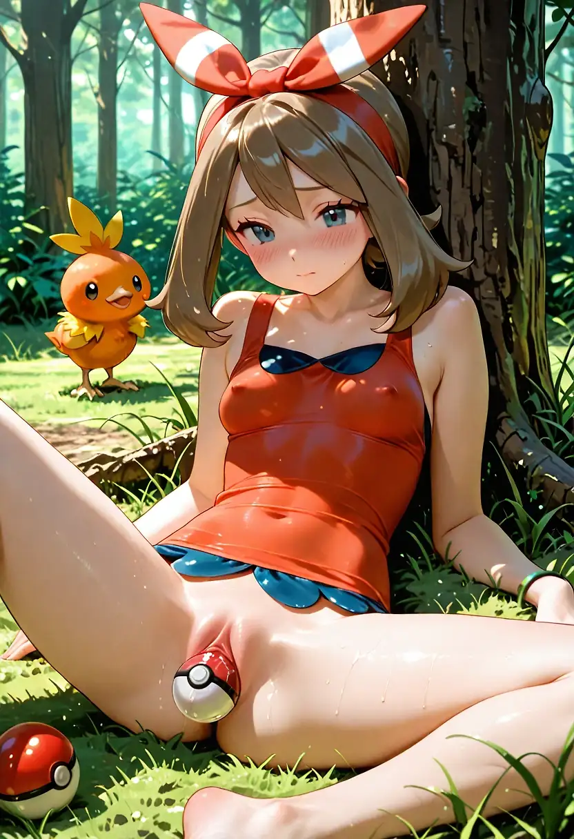 AI art "Poke girls hide in the tall grass"