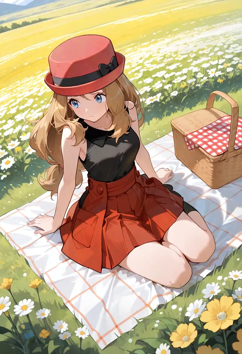 AI art "Serena cleaning up her mess"