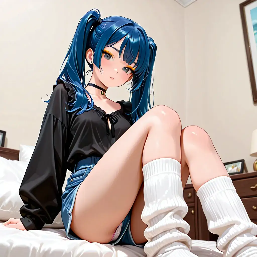 AI art "panties under shorts"
