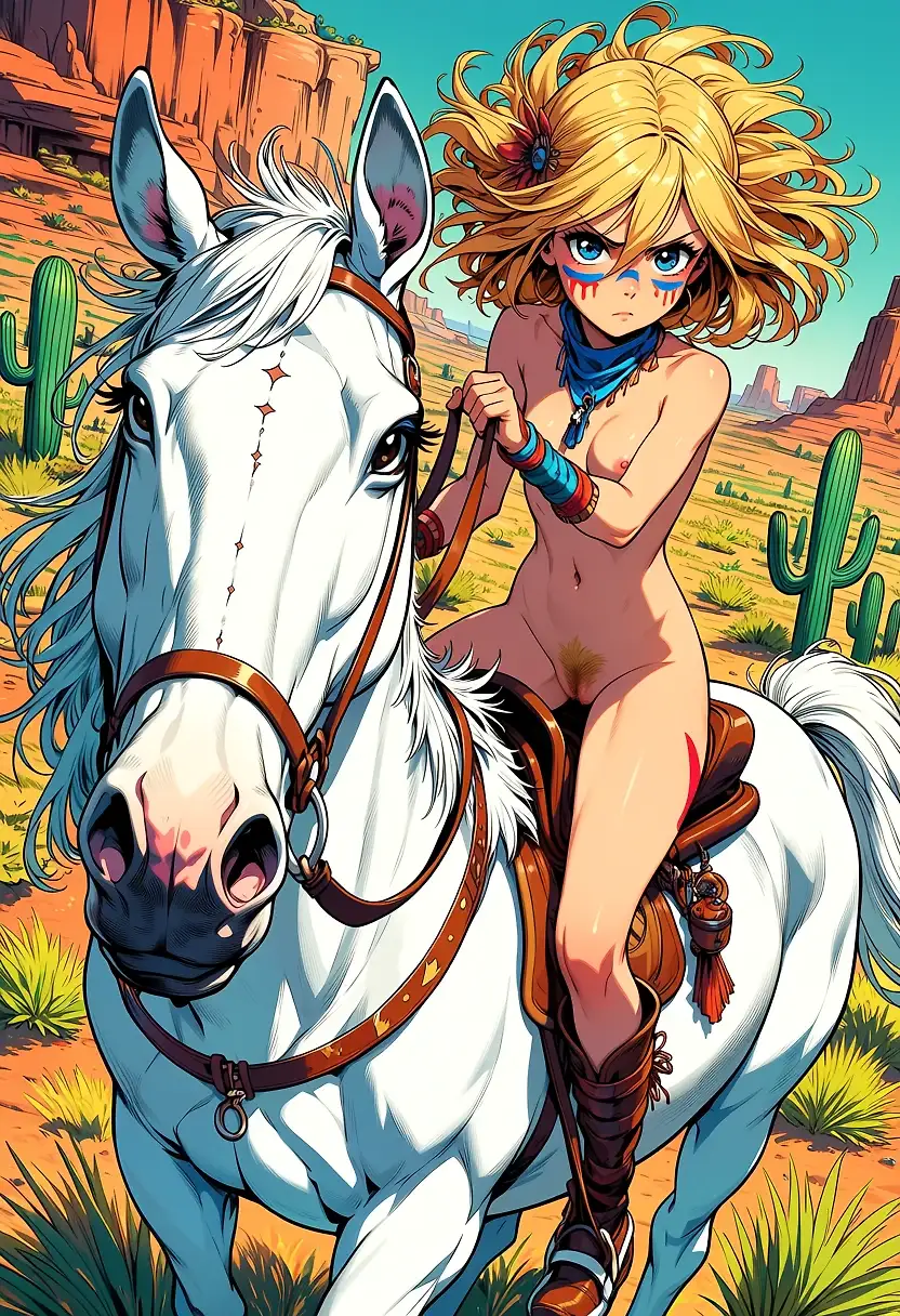 AI art "wild west girl"