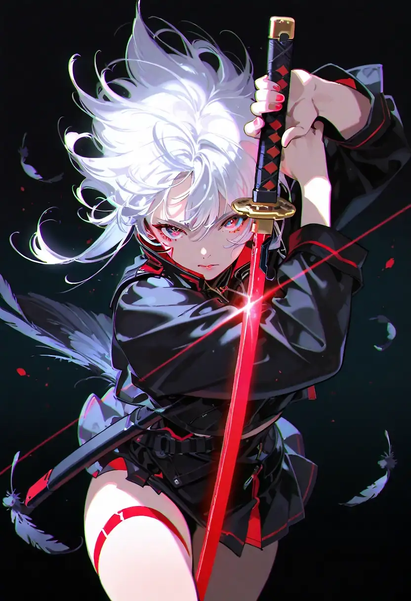AI art 'Crimson Blade'