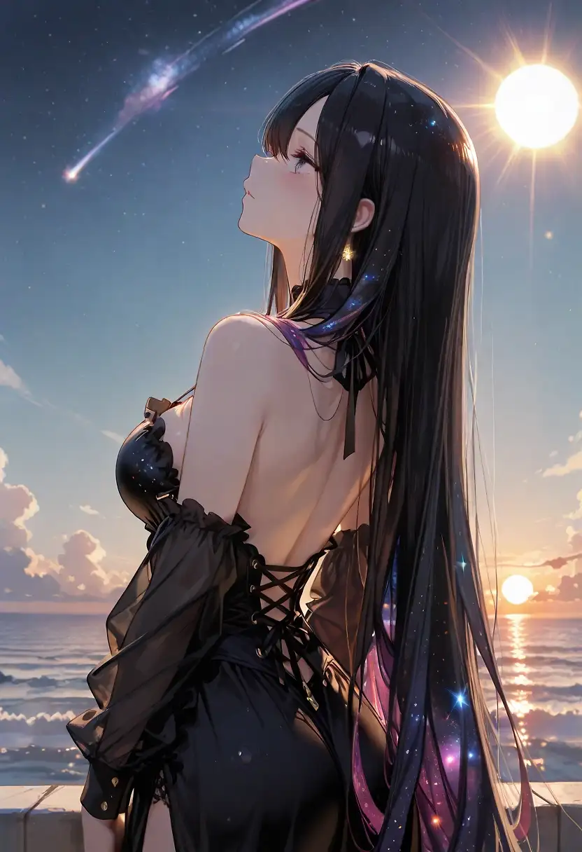 AI art 'The Idea of the Girl with the a Galaxy in her Hair Part 2' with user description 'Please Look for Part 1 frist.

Well i played around much more with the Prompts and... BOOM! There she was. Now the fine tunning 😁 i wanted that she got more shimmer like a galaxy and what happend after that well... 🤯 So far for Part 2, please watch Part 3.

@warmicestudios @parda @peterco @blackhairedstudent @barry915 @bad77 @octavian @reptorn @zuzul @cef_ultra
@zesoul @kendarfulgrim @smut317 @a_casual_prompter @onlyyouprod @hollenwulf @terror2 @lupacal'
