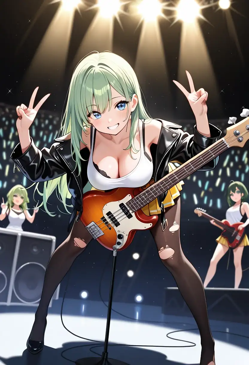 AI art "Mei the Bassist"