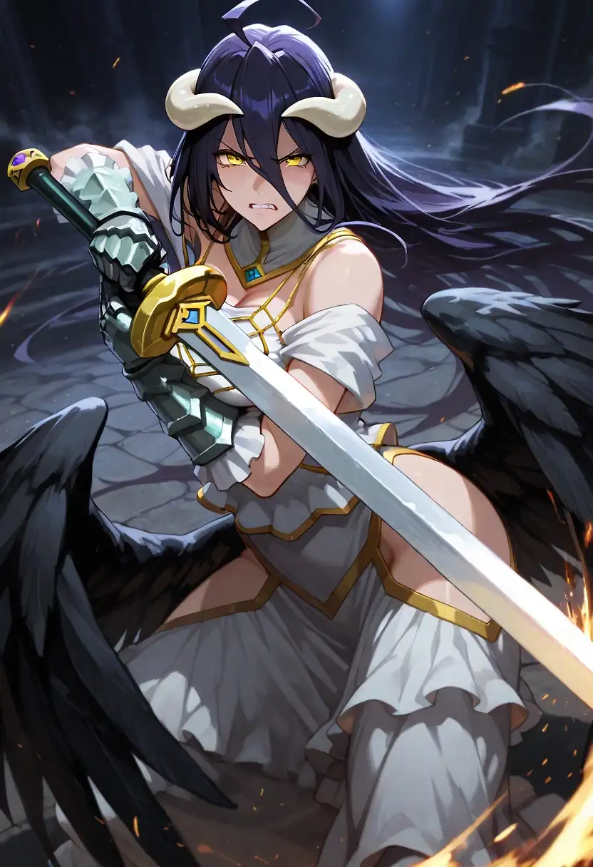AI art "Capture of Albedo"