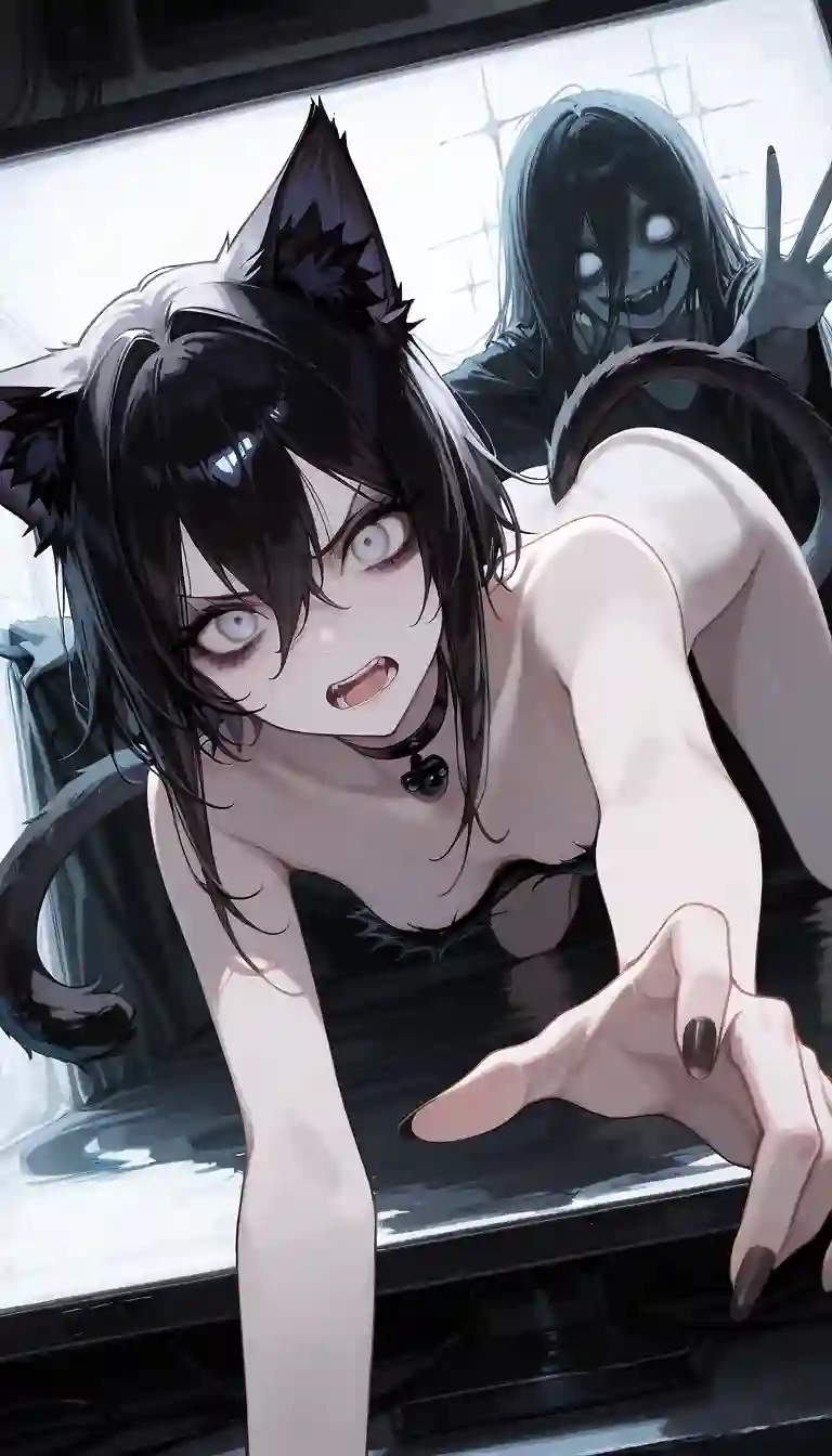 AI art '⭕ Ring : Catghost version' with user description 'Actually, I made a 5 s video clip - yep, it is possible, octs 40 credits, but here is the kicker - videos cannot be posted, yet, crap. Because it looks awesome! 🐱'