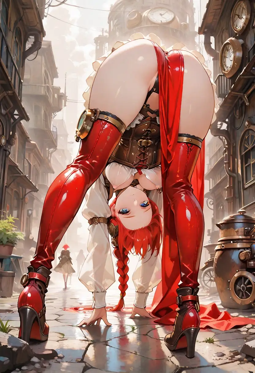 AI art 'Red M steam punk'