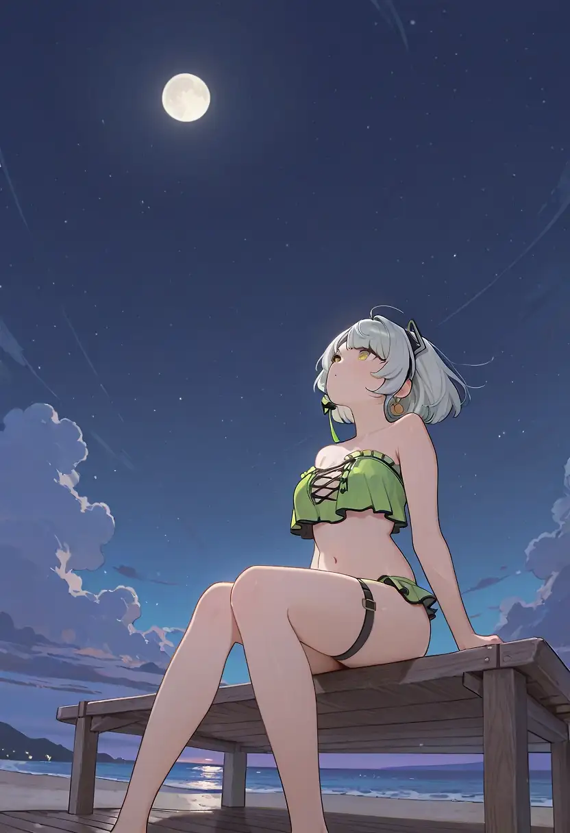 AI art "Anby on the dock"
