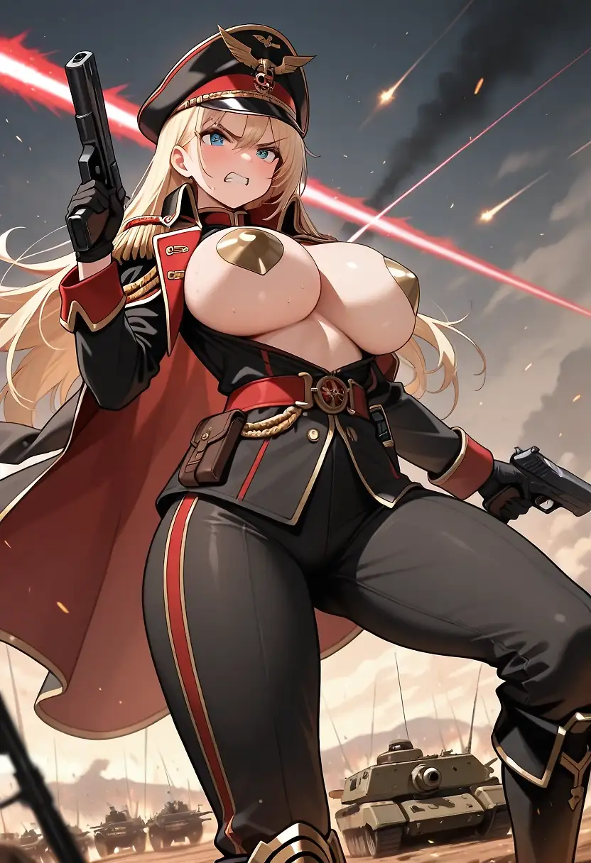 AI art 'Forward coward or face execution.'