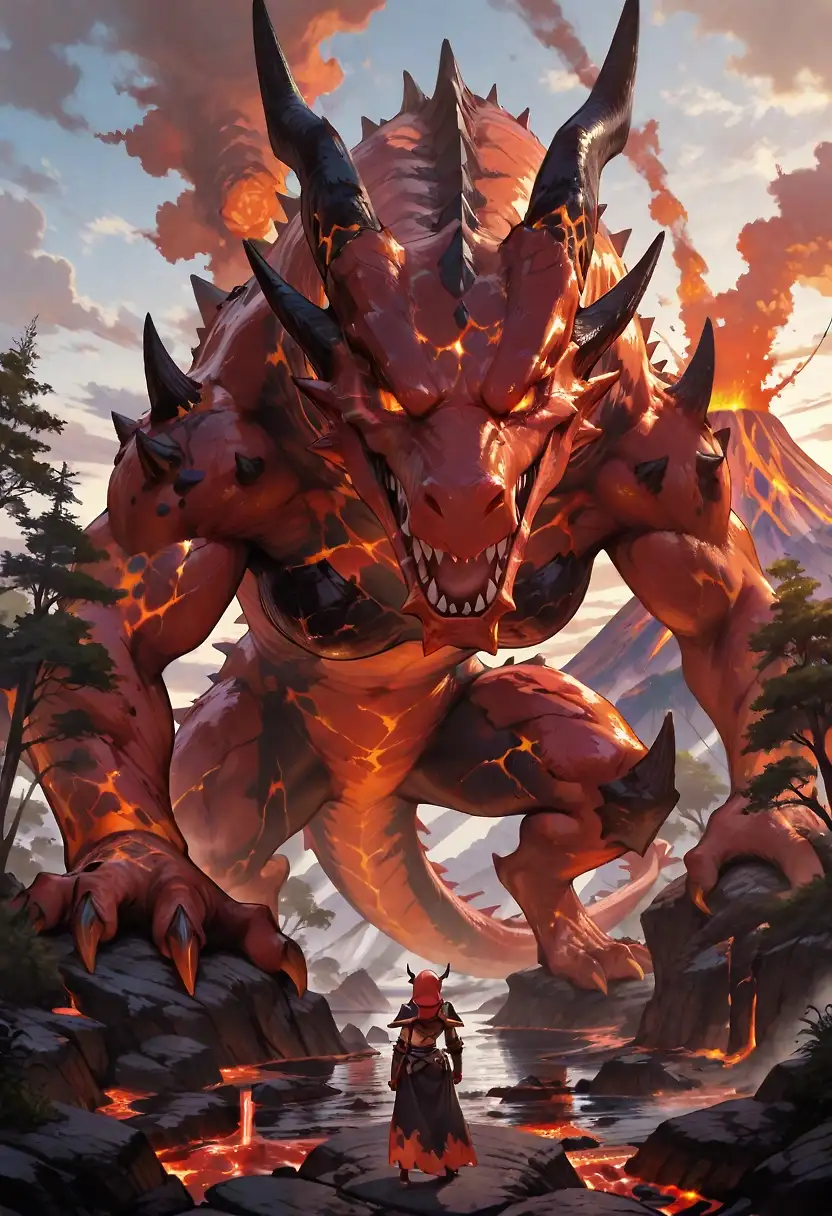 AI art "Dragon test : Fire/Thunder"