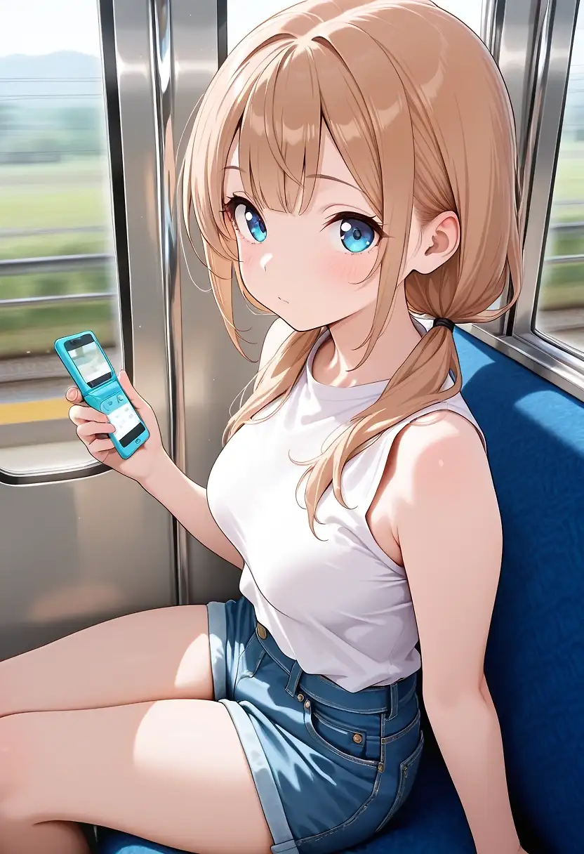 AI art 'Train girl'