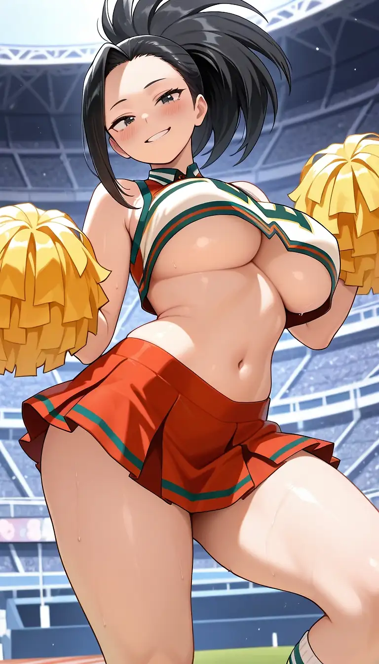 AI art "Momo cheerleader"