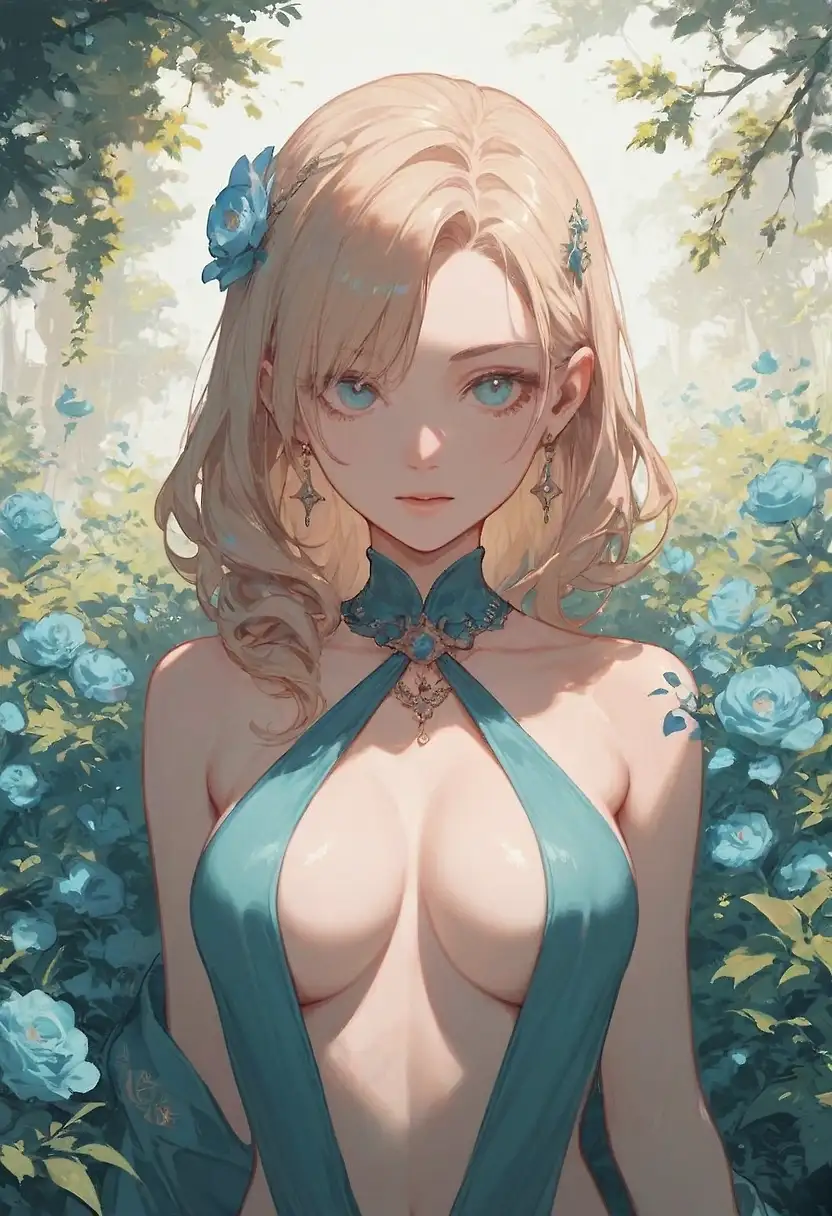 AI art "parted breast"