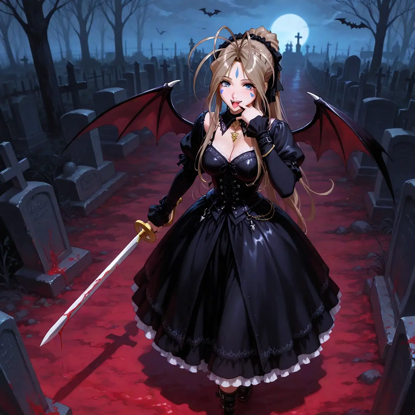 AI art 'Vampiric Belldandy v2'