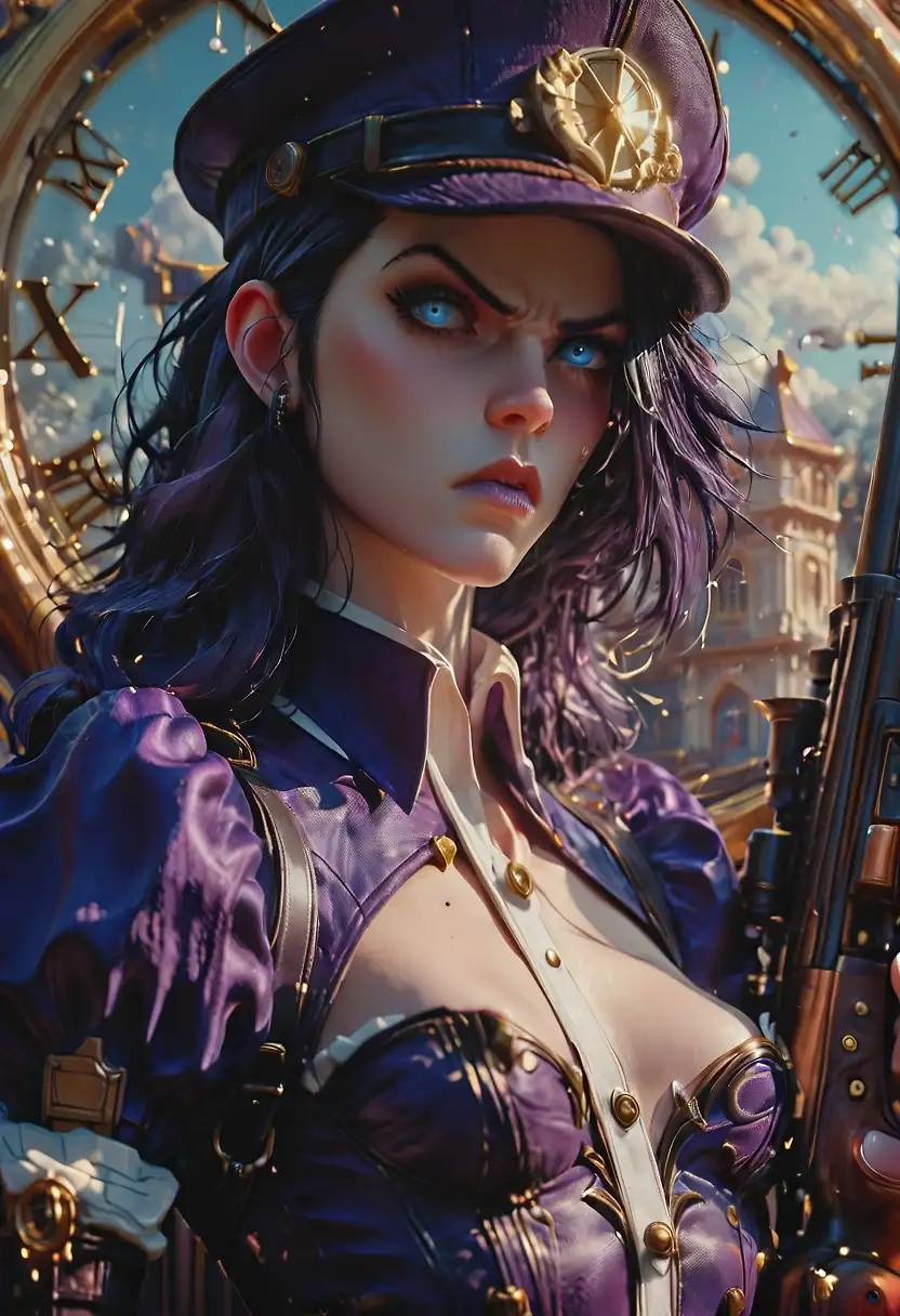AI art "Officer Caitlyn and Mrs Bimbo"