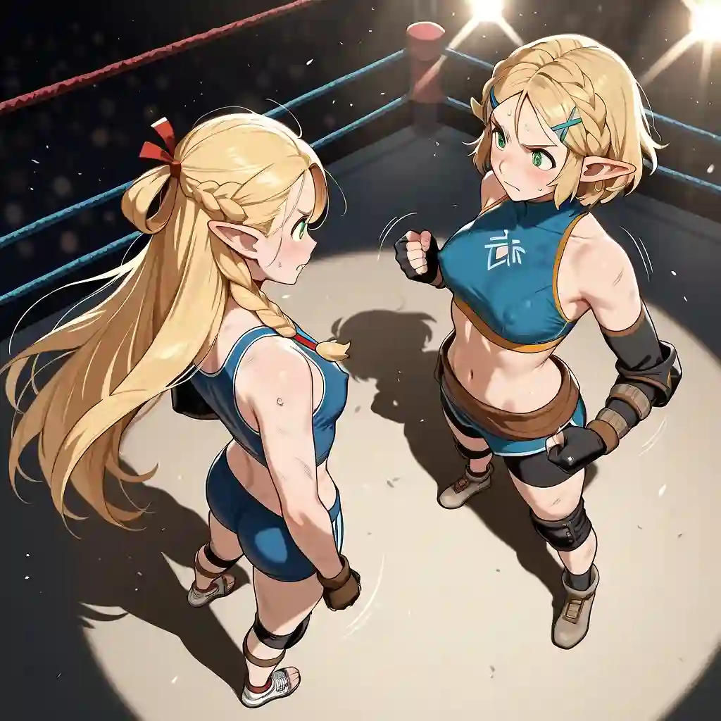 AI art "Marcille Vs. Zelda"