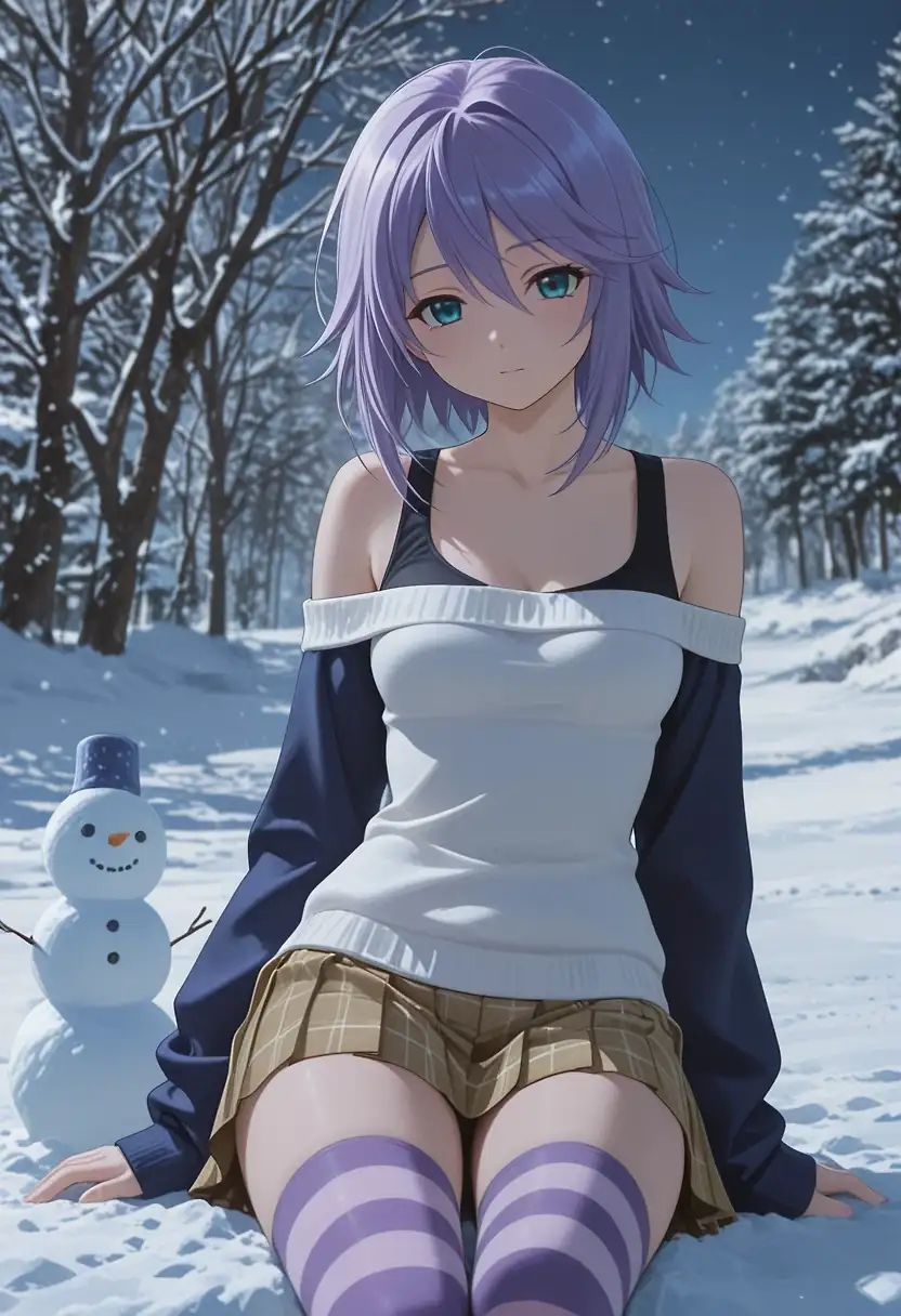 AI art 'Shirayuki Mizore-Defeated' with user description 'Requested'