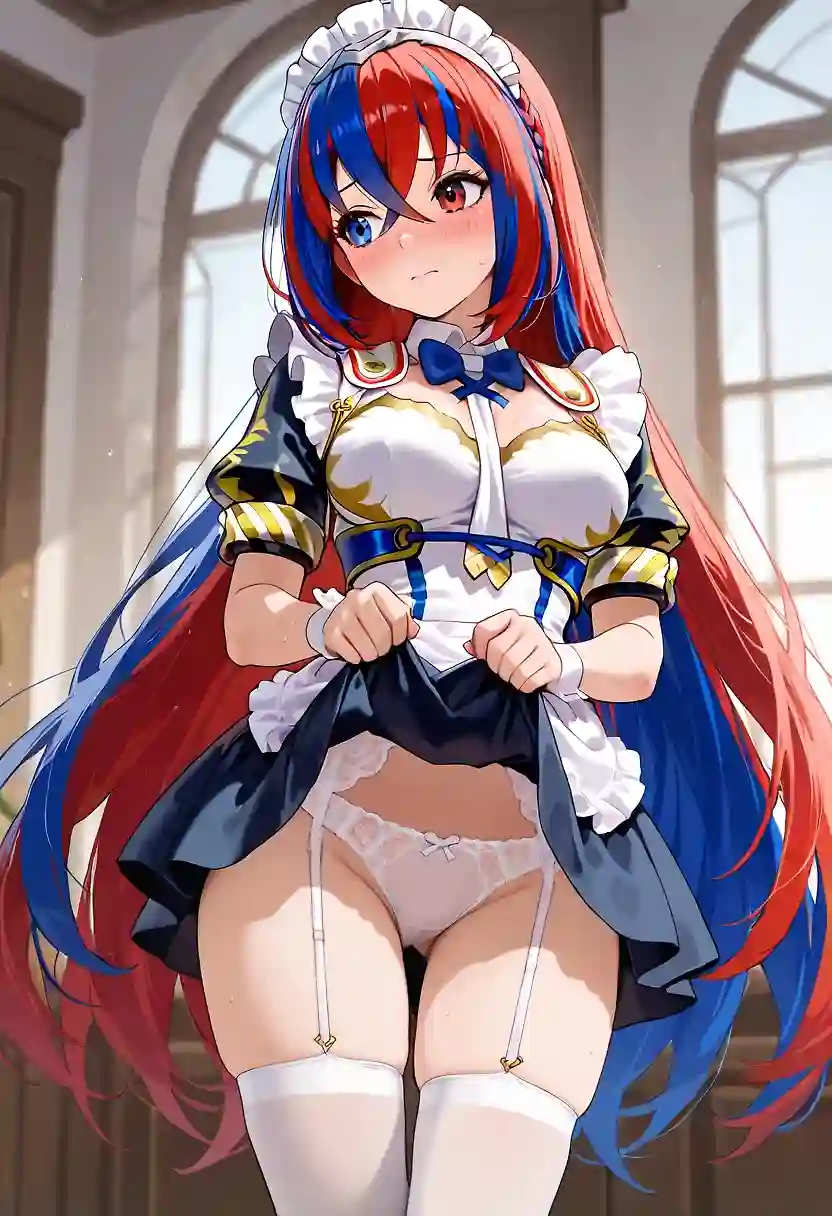 AI art "Fire emblem maid upskirt"