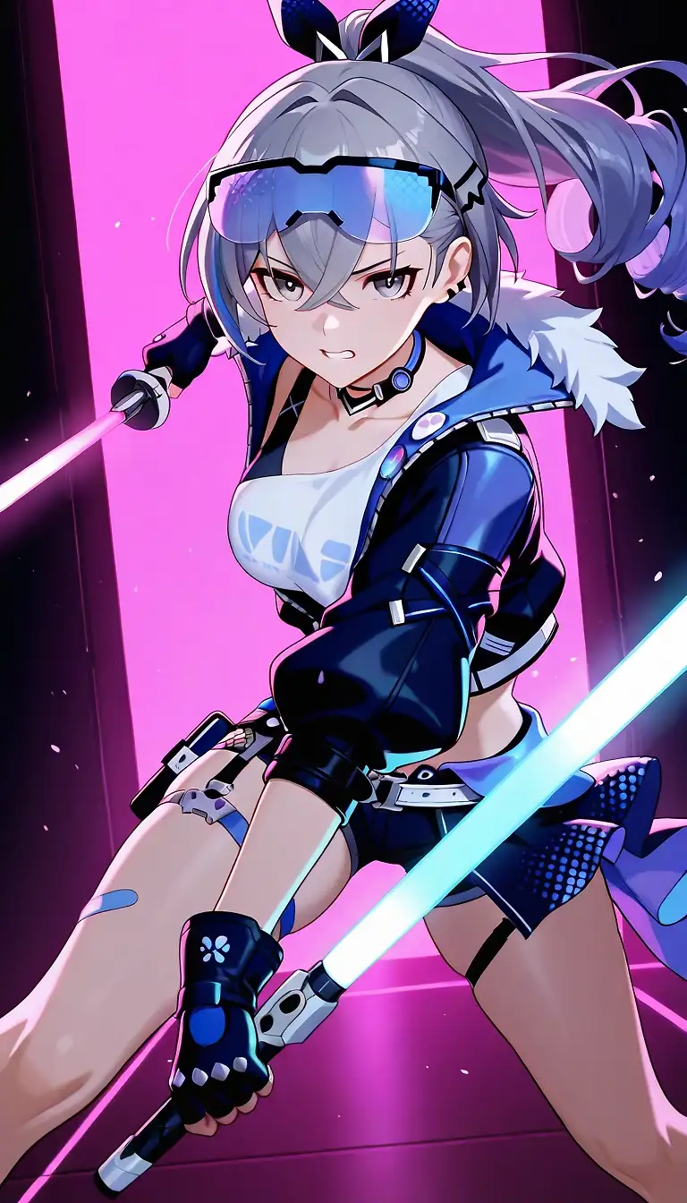 AI art 'Beat Saber: Silver ªWolf'