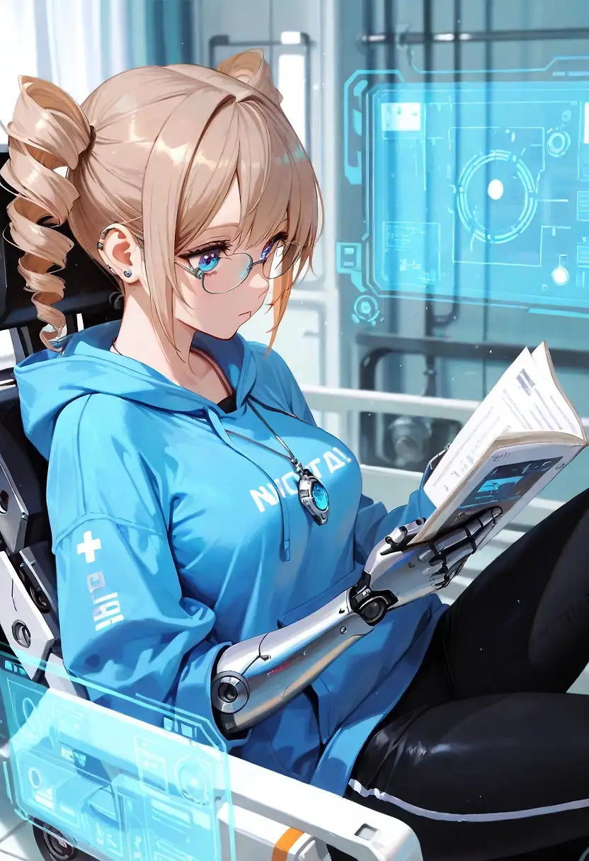 AI art 'Time to read' with user description 'A little time for my self... time to forget this calibration mode... damn Akiko...'