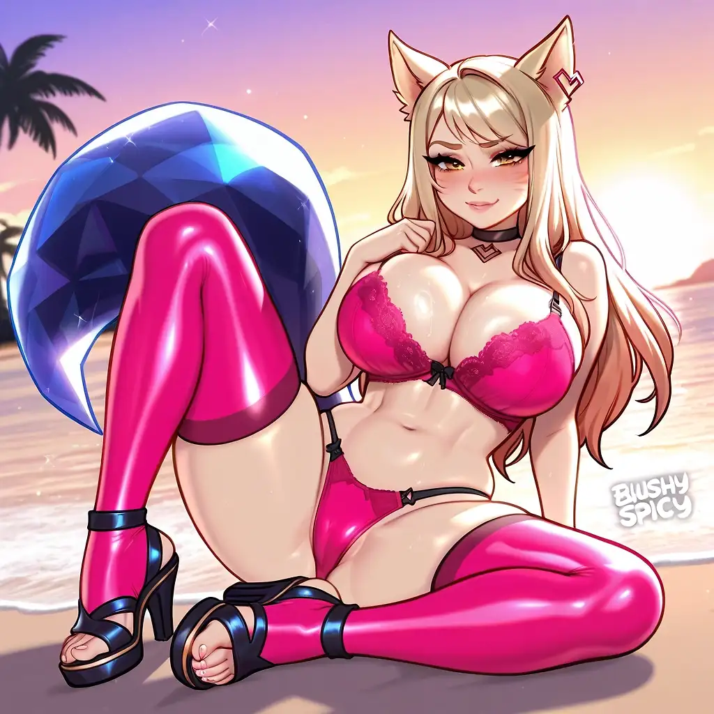 AI art "Poolside Ahri"
