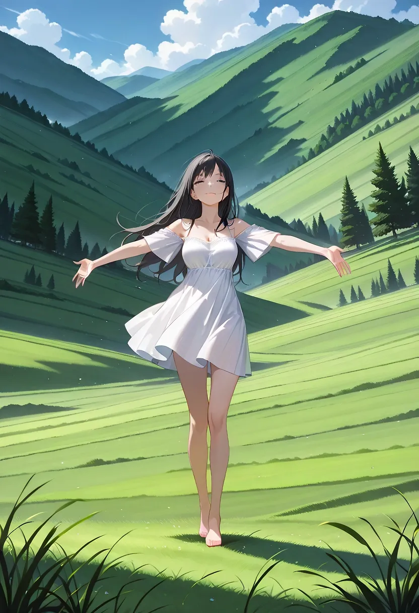 AI art "Enjoying the breeze"