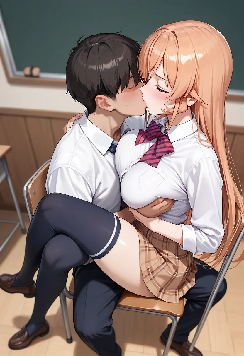 Kissing on lap