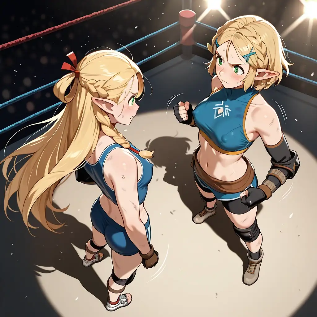 AI art "Marcille Vs. Zelda"