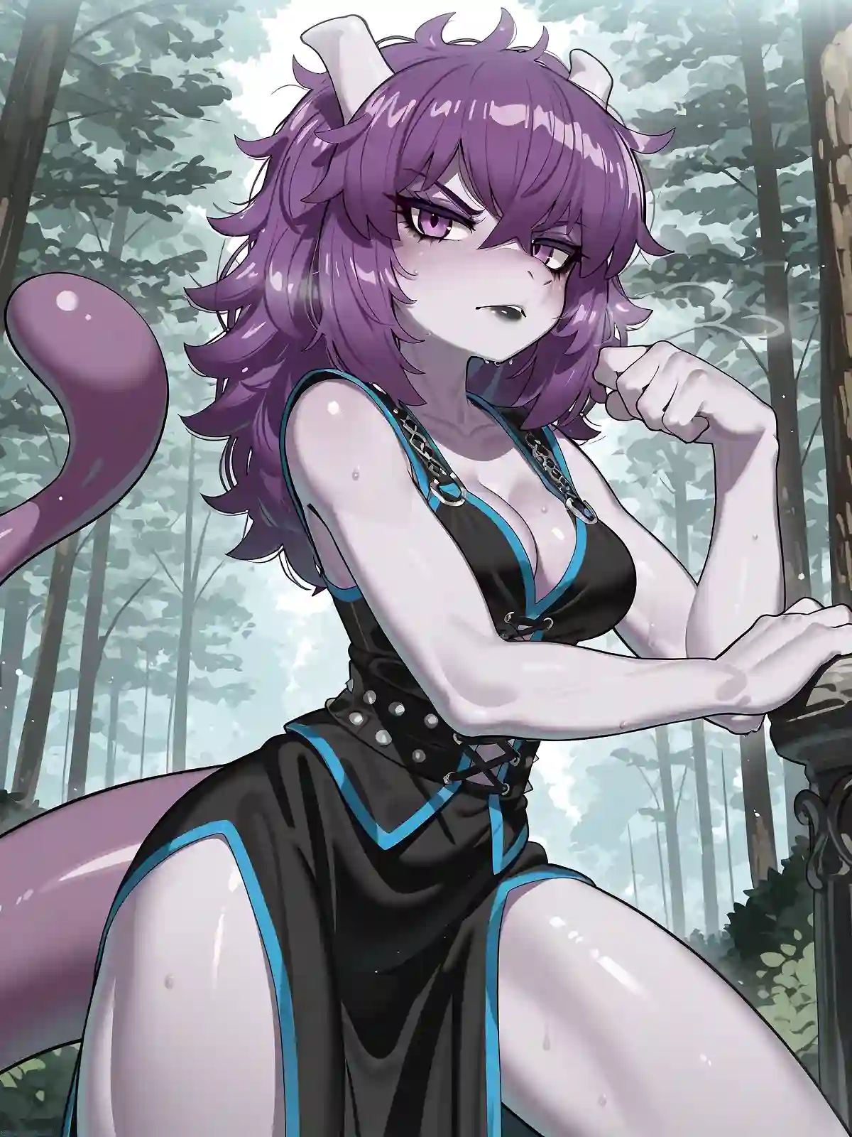 AI art 'Pokegirls: Mewtwo, Mew and Pheromosa'