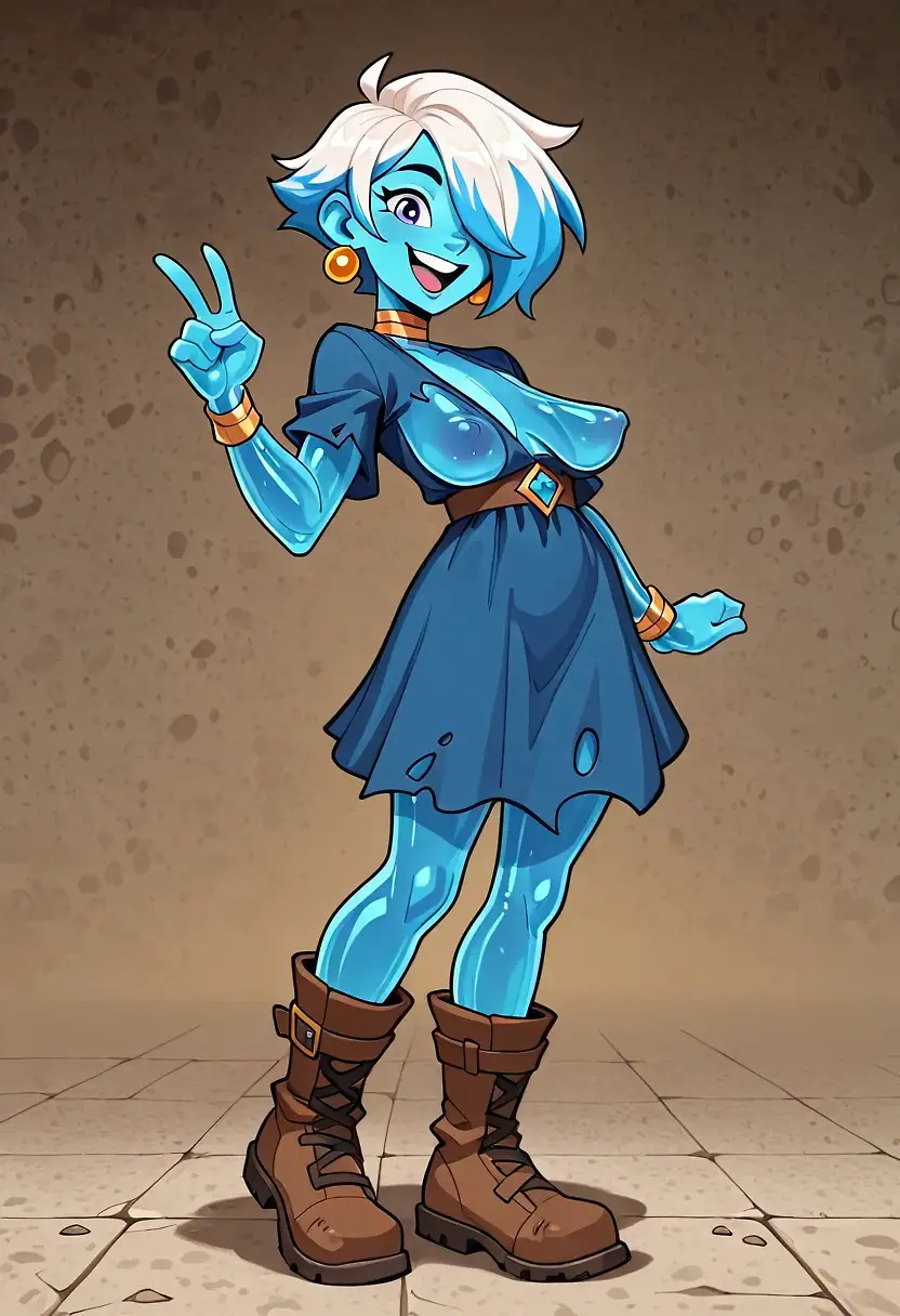 AI art 'Slime Girl Doesn't Understand Clothes'