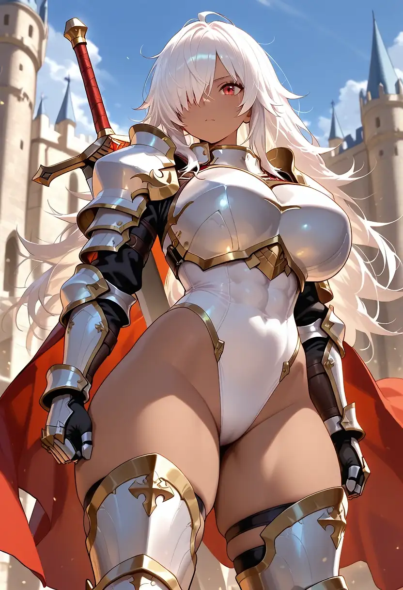 AI art 'I'm not sure if i like her more with her hair covering one eye or with both eyes visbles'