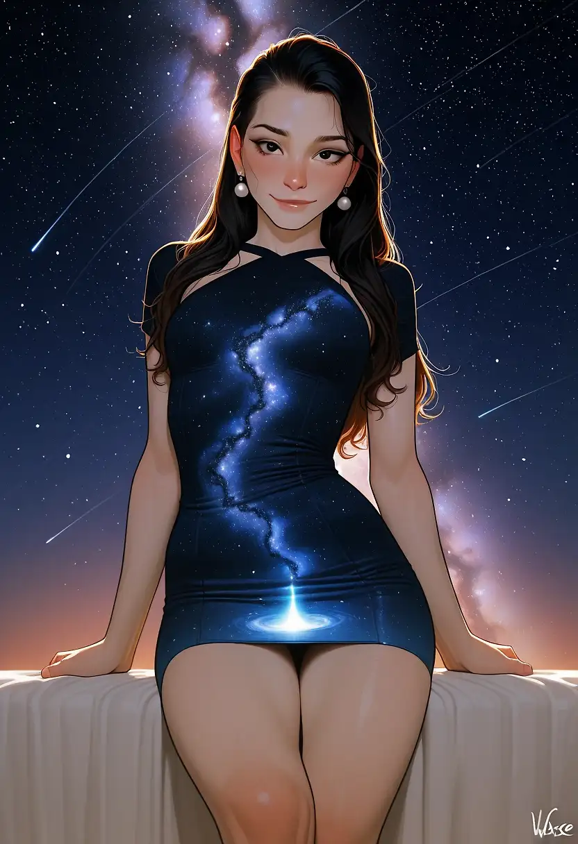 AI art "Cosmic goddess. Annie's wardrobe special"