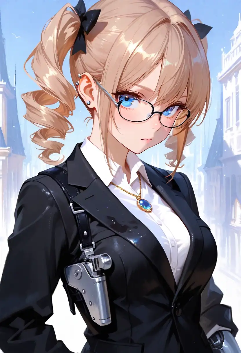 AI art 'Her outfit for her new job at homicide?' with user description 'I tryed a littel around but it doesn't feel right...'