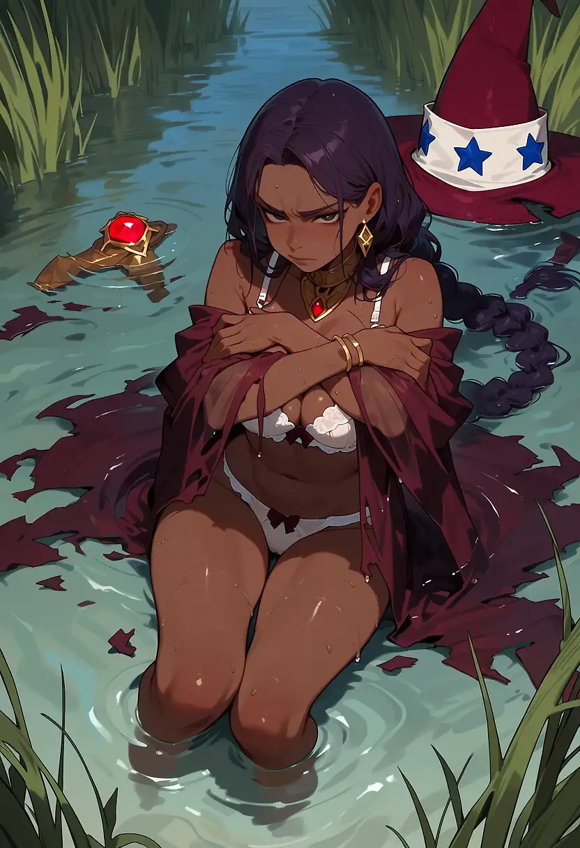 AI art "Spyrra vs the water elemental (Part 1)"
