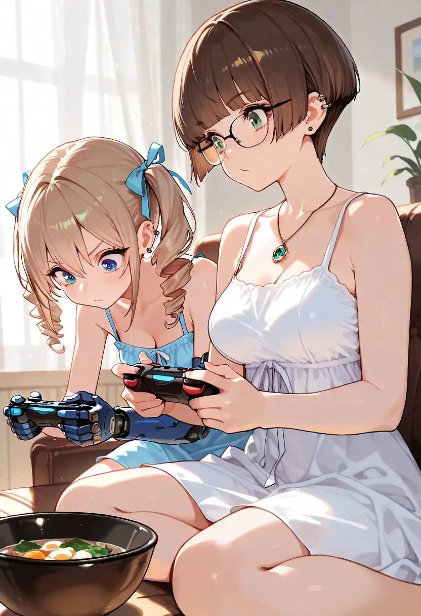 AI art 'Finally!!!' with user description 'It's not perfect but i finally got both in picture togehter. Next step find out how i get the accessoires right 😁'