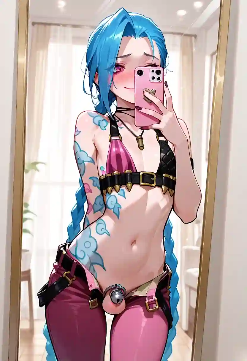 AI art "some more femboy Jinx selfies"